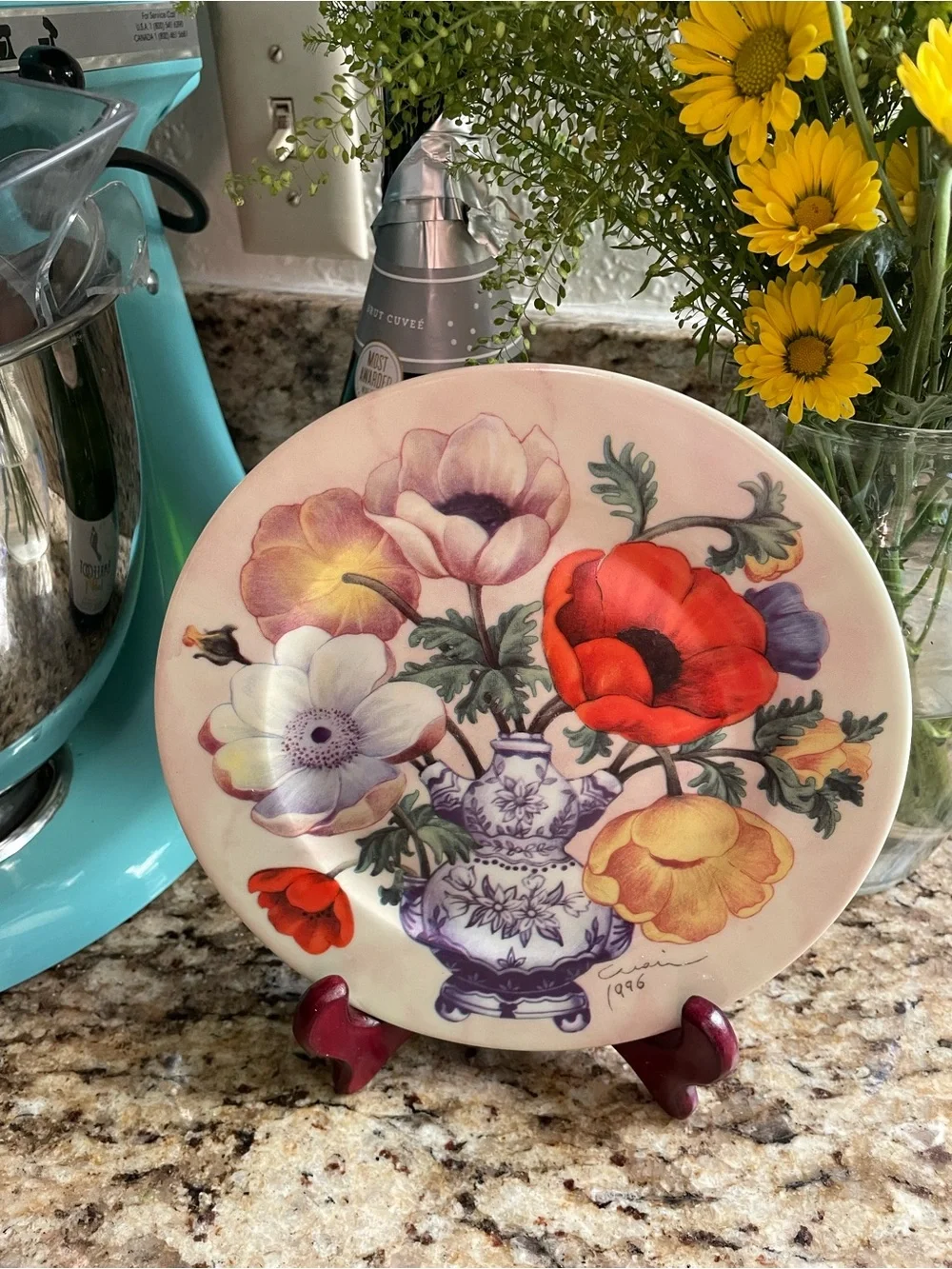 Vintage Limoges l. Godinger decorative flower plates (2)